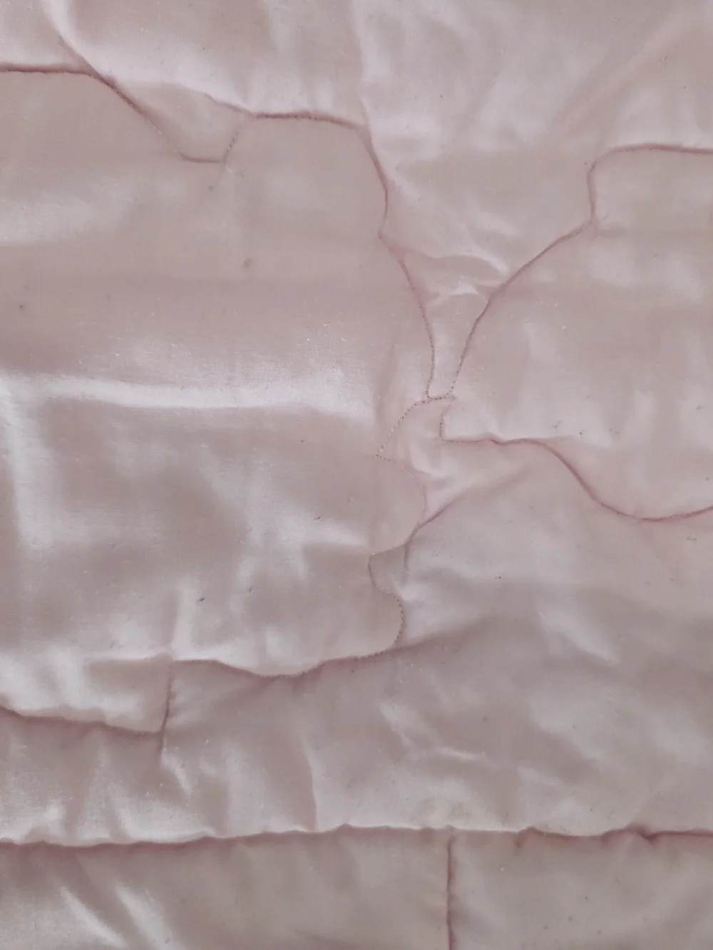Pink and White Baby Quilt with Ruffled Bouquet Applique